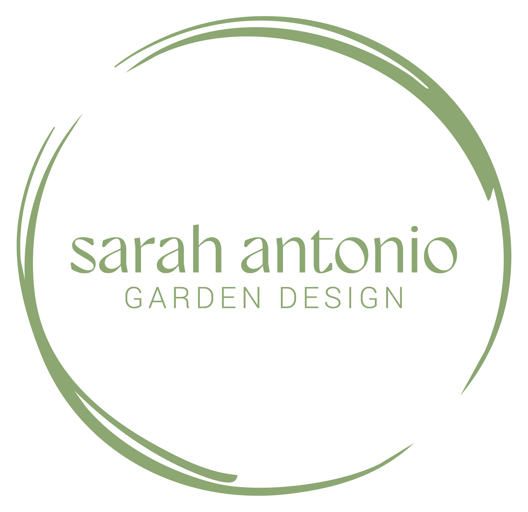 sarah antonio garden design logo
