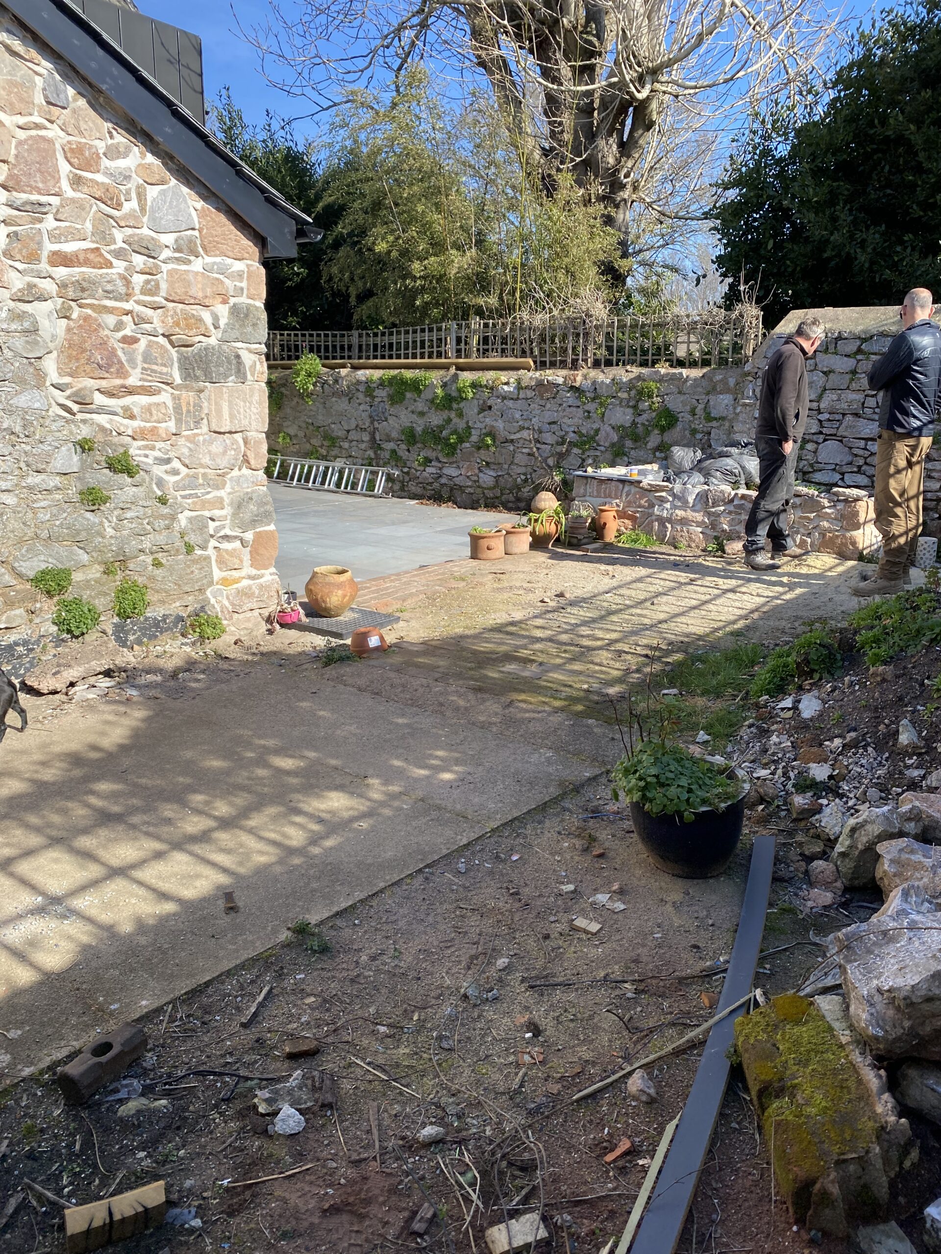 contemporary courtyard before 